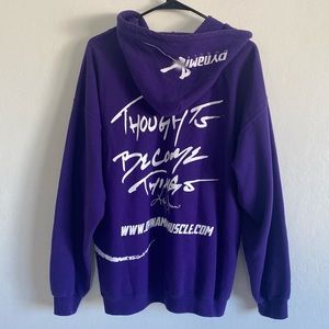 Large Purple Kai Greene Dynamik Muscle Hoodie